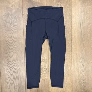 Lululemon athletica Dark Grey Fast and Free Leggings with Pockets